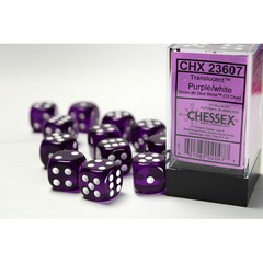 Chessex 16mm 12d6 Translucent: Purple/White